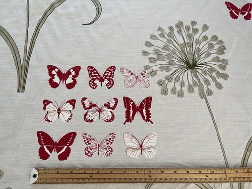 Butterflies printed linen - printed,