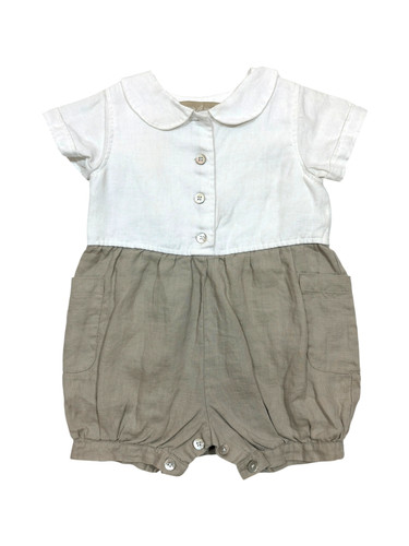Little linens boys romper 12 - little,
