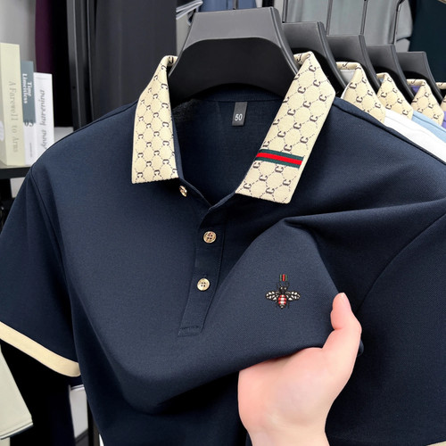 Men jacquard polo shirt - men,